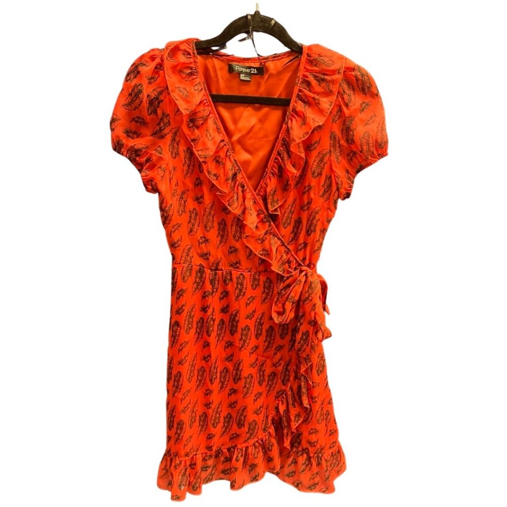 Short Sleeve Red and Black Ruffle Short Dress